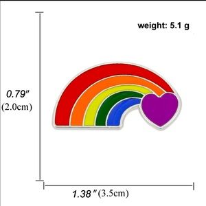 Set of 5 Rainbow pins